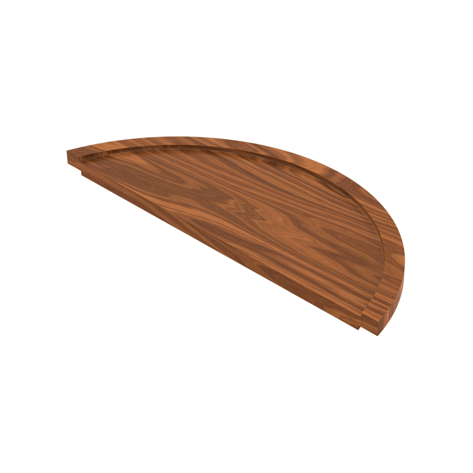 Walnut Round Basin Tray